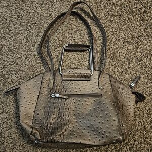 Elegant Brown Textured Women's Bag